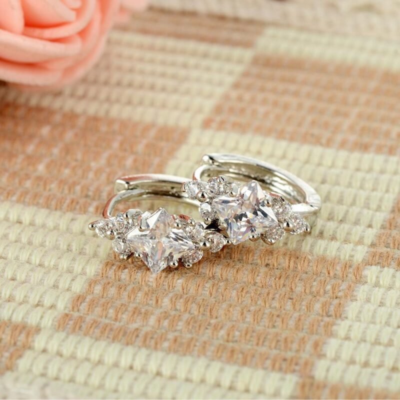 Square Zircon Studs - Image 3