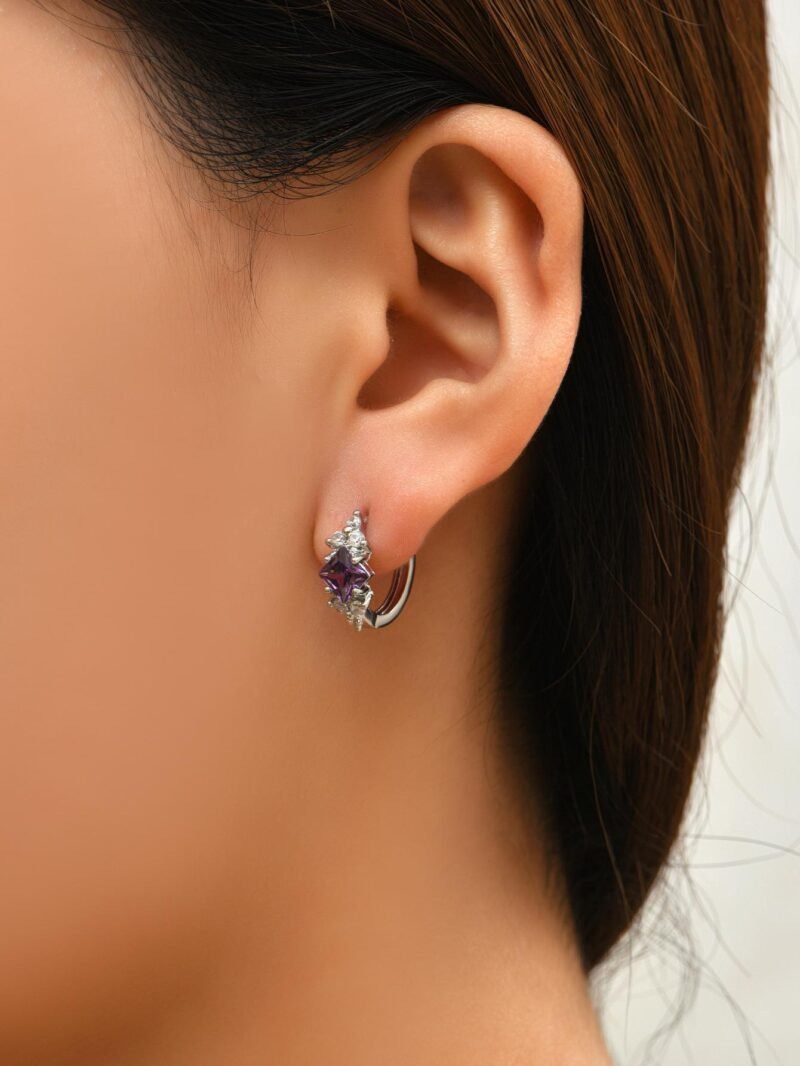 Square Zircon Studs - Image 8