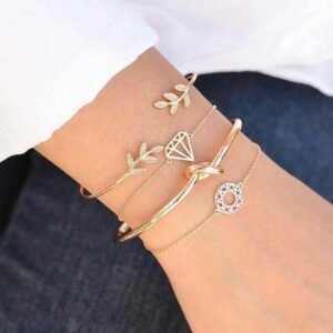 Boho Leaf Cuff Bracelet