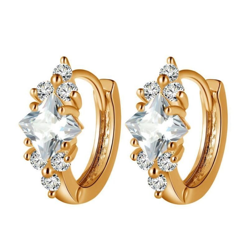 Square Zircon Studs - Image 4