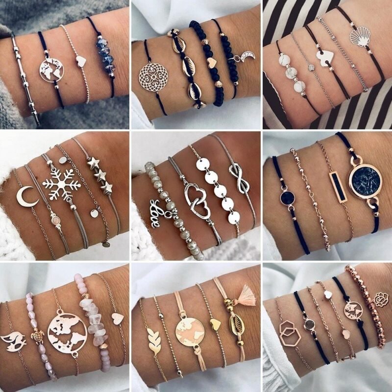Boho Bead Bracelet Set