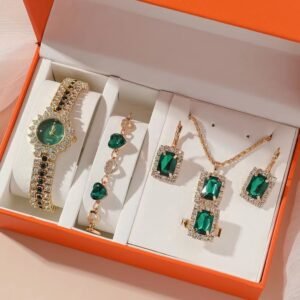 Green Steel Watch Set