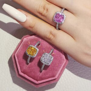 Multicolor CZ T-Ring