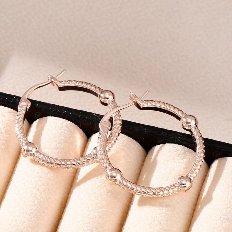 Geometric Round Statement Earrings - Image 8