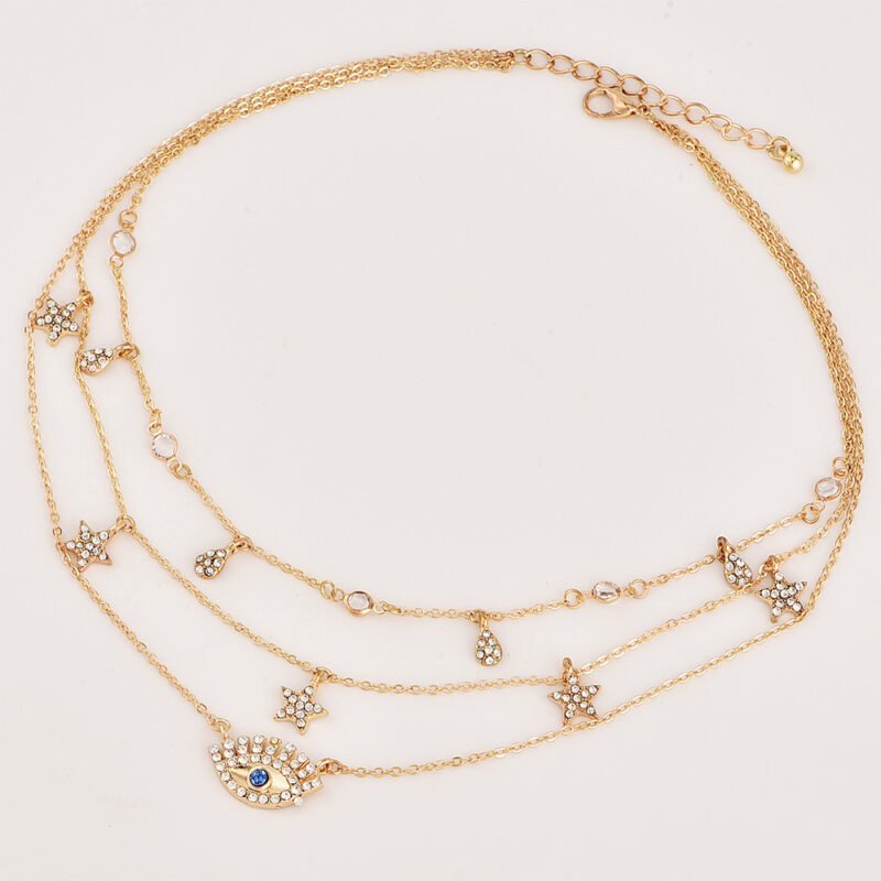 Turkish Eye Layered Necklace - Image 3