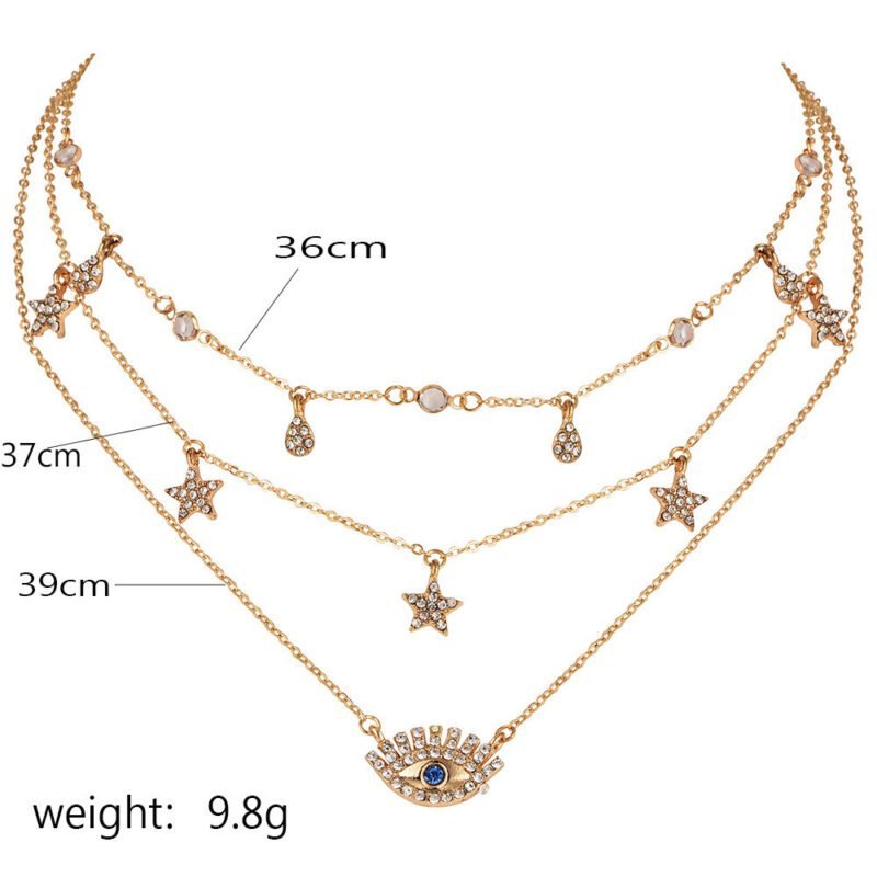Turkish Eye Layered Necklace - Image 2