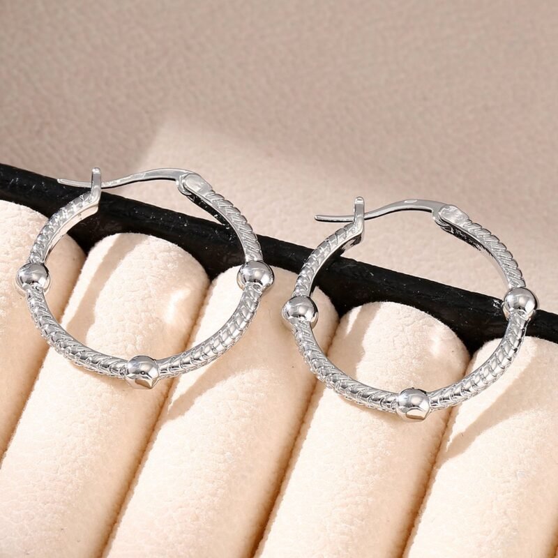 Geometric Round Statement Earrings - Image 7