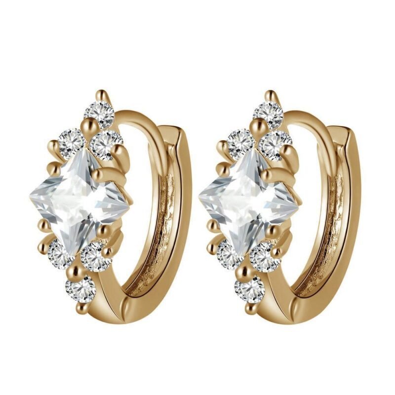 Square Zircon Studs - Image 5