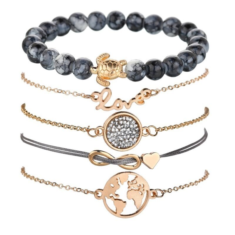 Turtle Charm Bracelet Set - Image 4