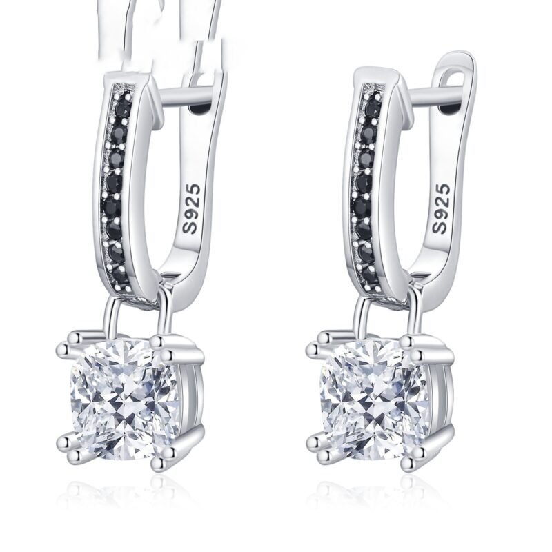 Square Zircon Earrings - Image 3