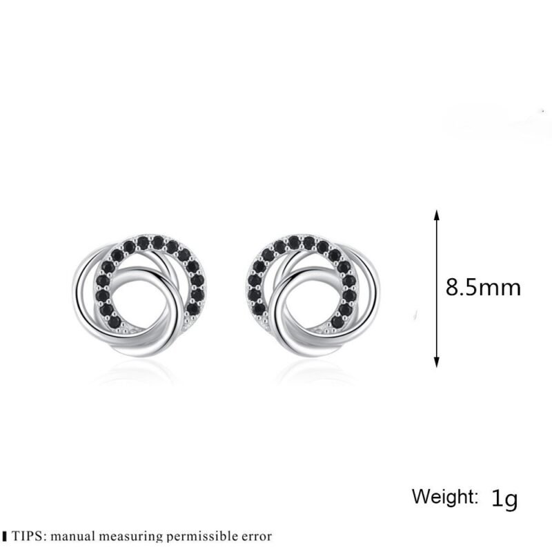Hollow Multi-Circle Zircon Earrings - Image 5