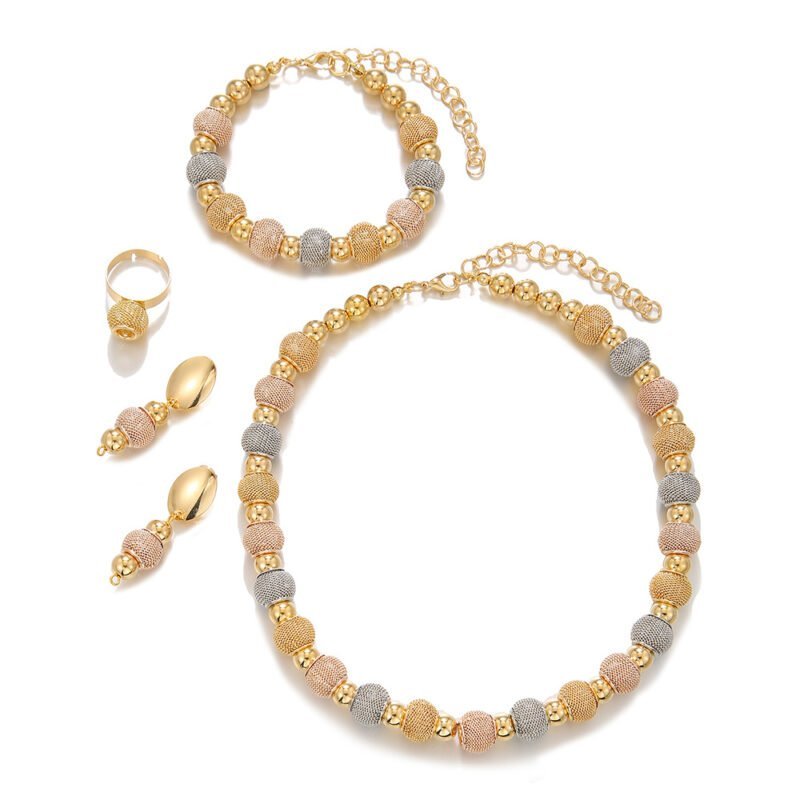 Metallic Bead Jewelry Set - Image 5