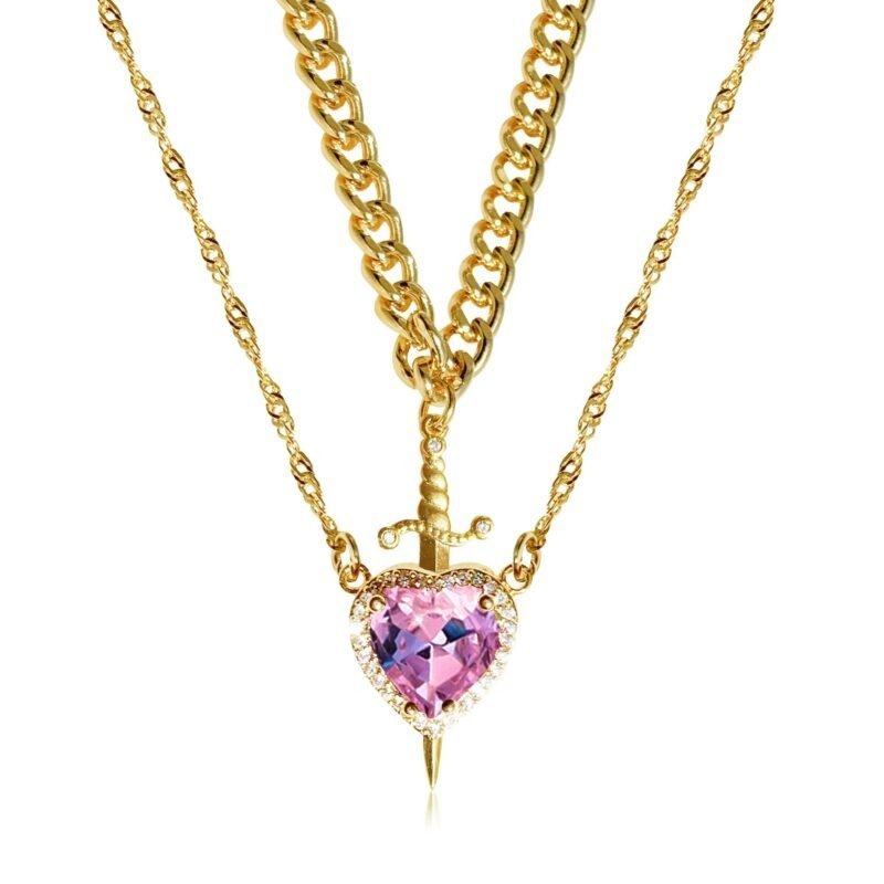 Heart & Sword Necklace Set - Image 10