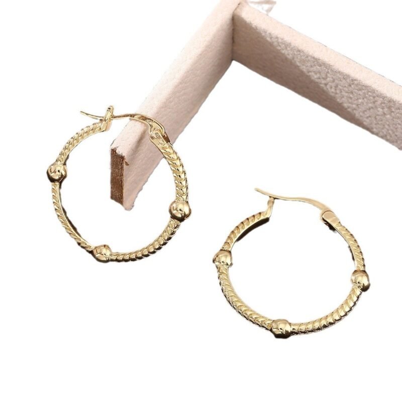 Geometric Round Statement Earrings - Image 5